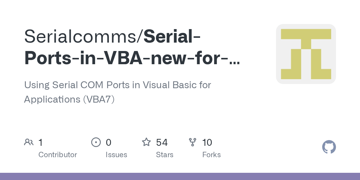 SerialPortsinVBAnewfor2022/SERIAL_PORT_RIBBON.bas at main