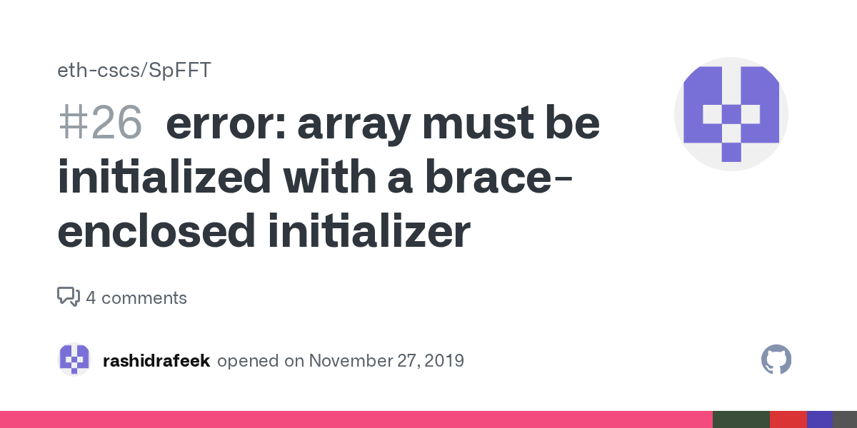 error array must be initialized with a braceenclosed initializer