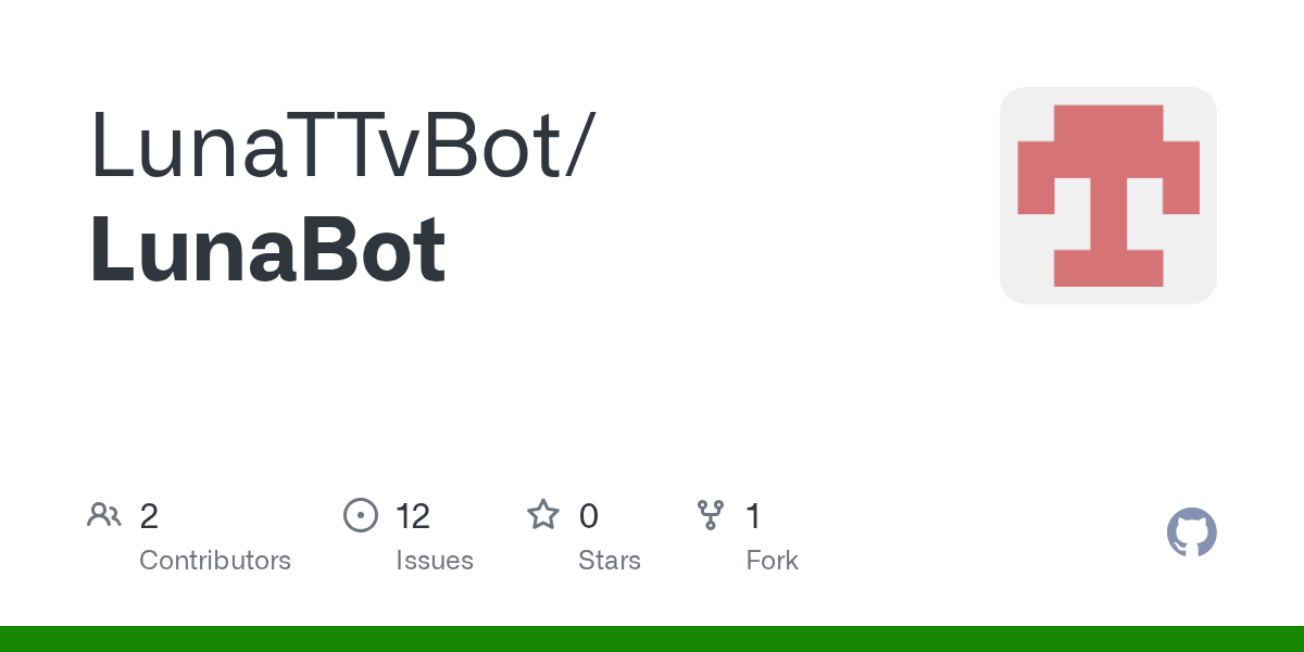 GitHub LunaTTvBot/LunaBot