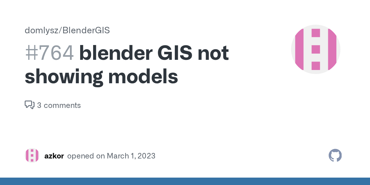 blender GIS not showing models · Issue 764 · domlysz/BlenderGIS · GitHub