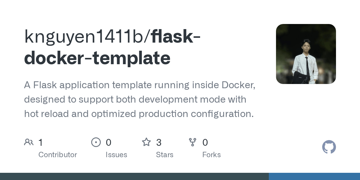 GitHub KNguyen1411/flaskdockertemplate A Flask application