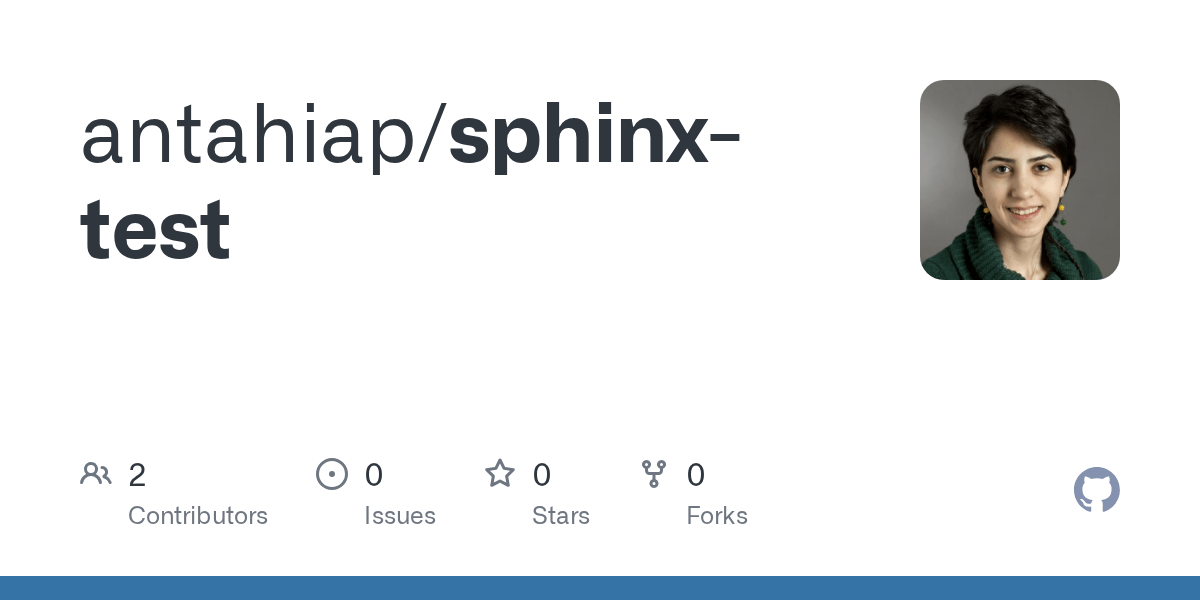 GitHub antahiap/sphinxtest