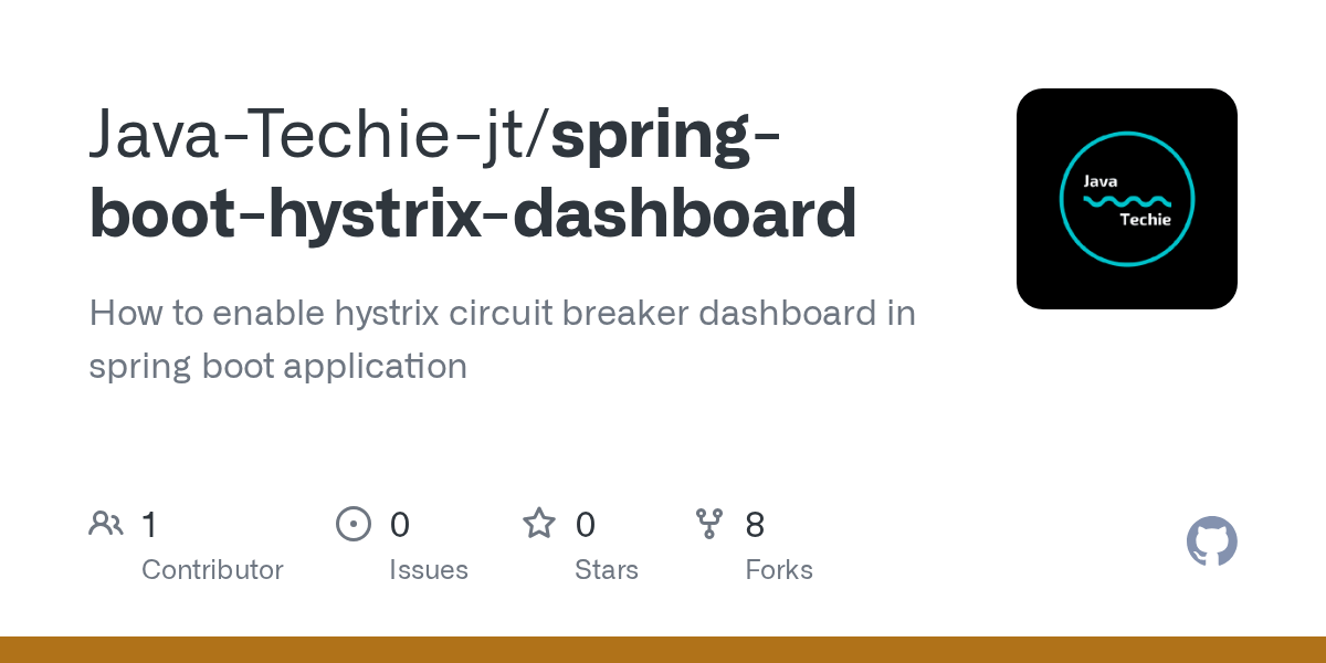 GitHub JavaTechiejt/springboothystrixdashboard How to enable