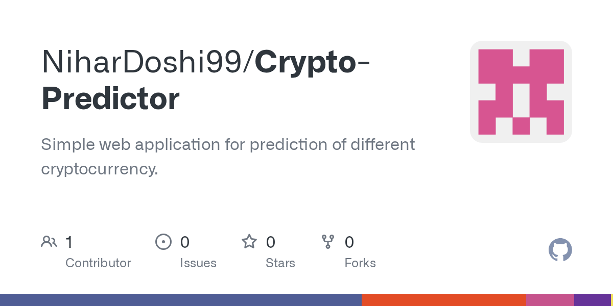 GitHub NiharDoshi99/CryptoPredictor Simple web application for