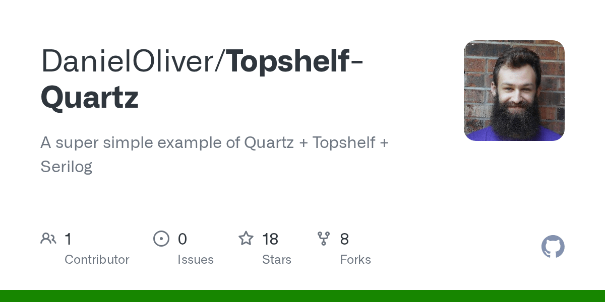 GitHub DanielOliver/TopshelfQuartz A super simple example of Quartz