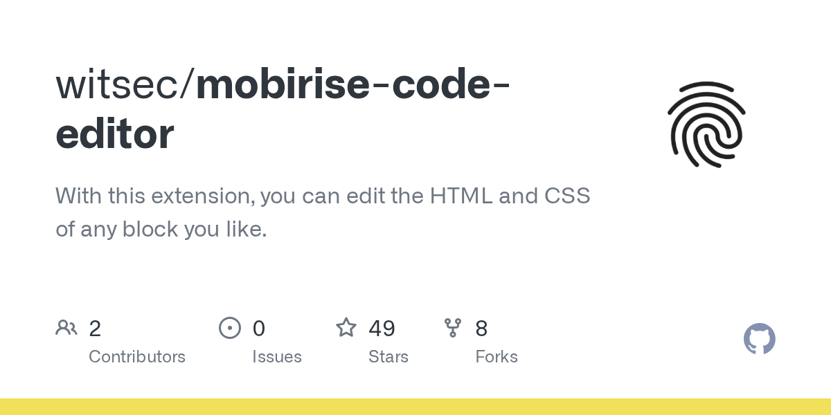 GitHub witsec/mobirisecodeeditor With this extension, you can edit