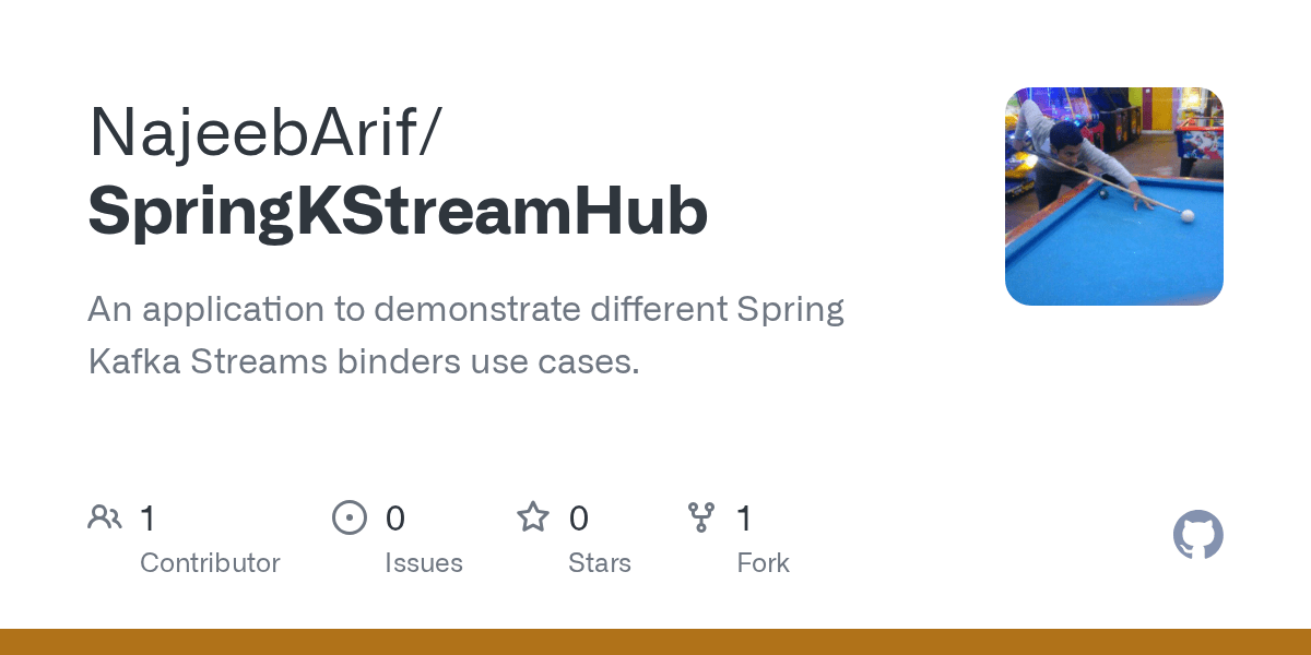 GitHub NajeebArif/SpringKStreamHub An application to demonstrate
