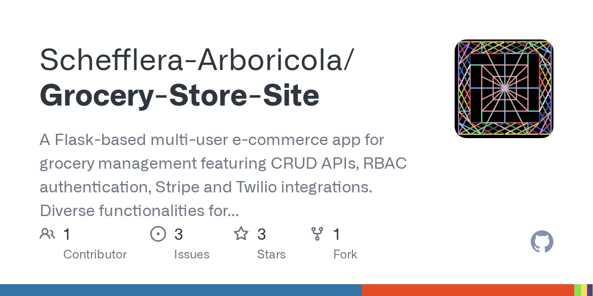 GitHub ScheffleraArboricola/GroceryStoreSite A Flaskbased multi
