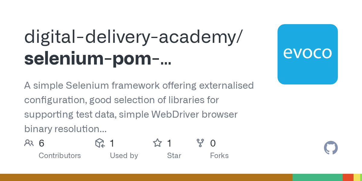 GitHub digitaldeliveryacademy/seleniumpomframework A simple Selenium framework offering
