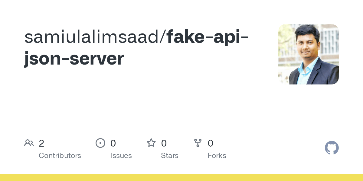 GitHub samiulalimsaad/fakeapijsonserver