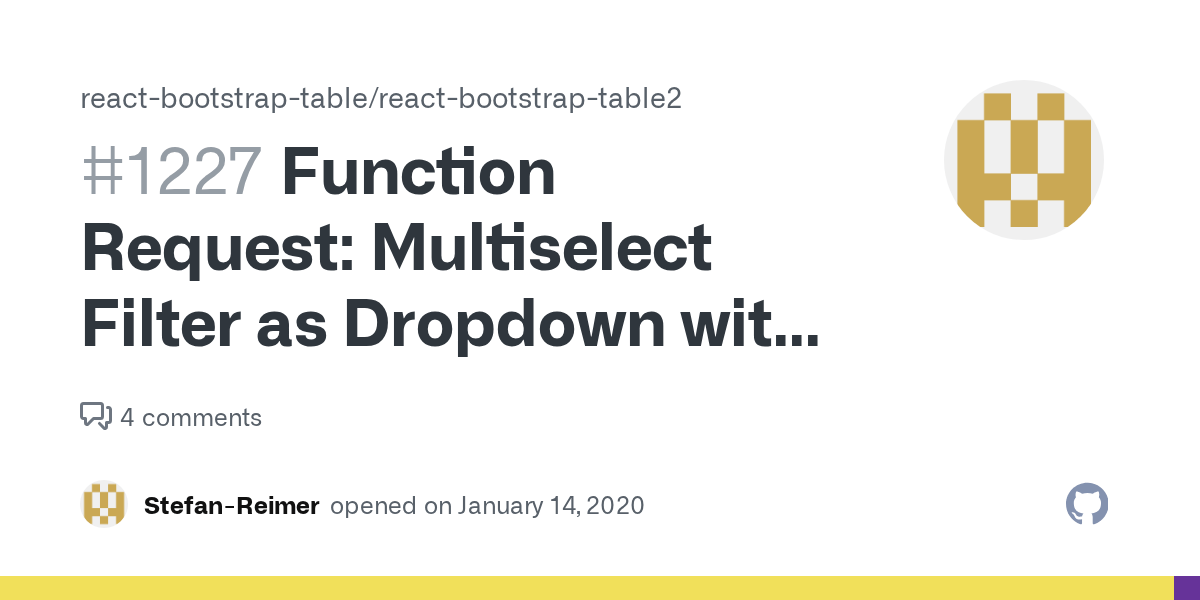 Function Request Multiselect Filter as Dropdown with Checkboxes