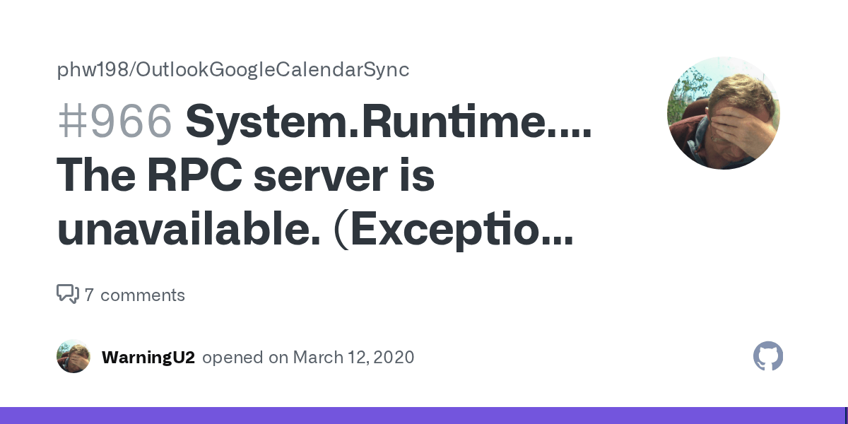 The RPC server is