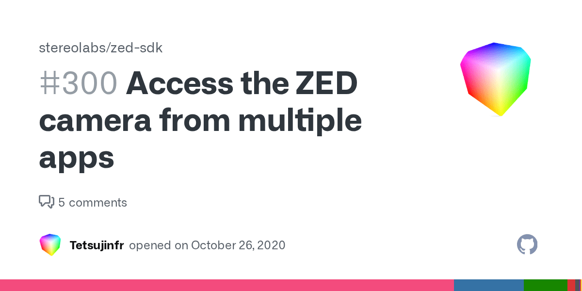 Access the ZED camera from multiple apps · Issue 300 · stereolabs/zed