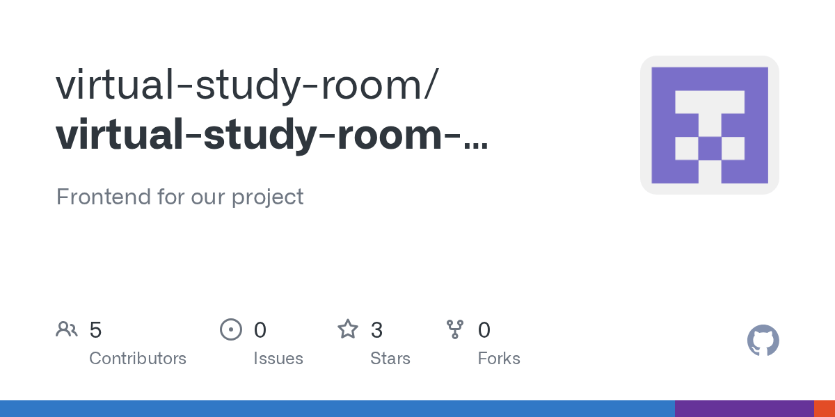 GitHub virtualstudyroom/virtualstudyroomfrontend Frontend for