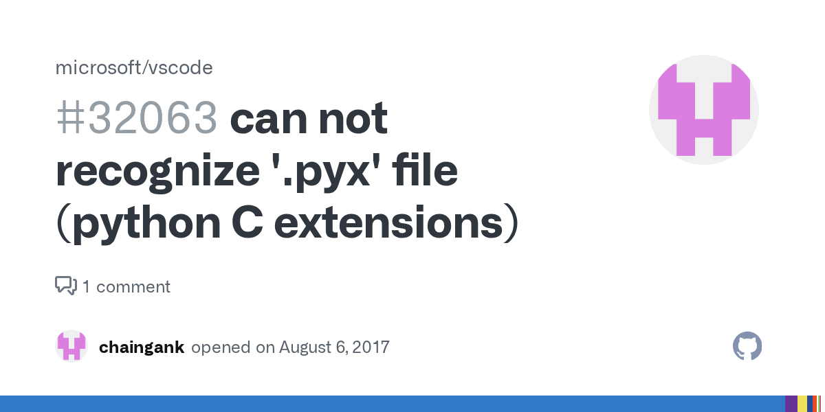 can not recognize '.pyx' file (python C extensions) · Issue 32063