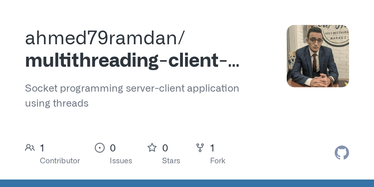 GitHub ahmed79ramdan/multithreadingclientserverinpython Socket