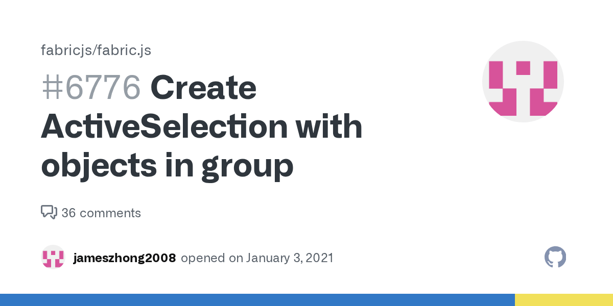Create ActiveSelection with objects in group · Issue 6776 · fabricjs
