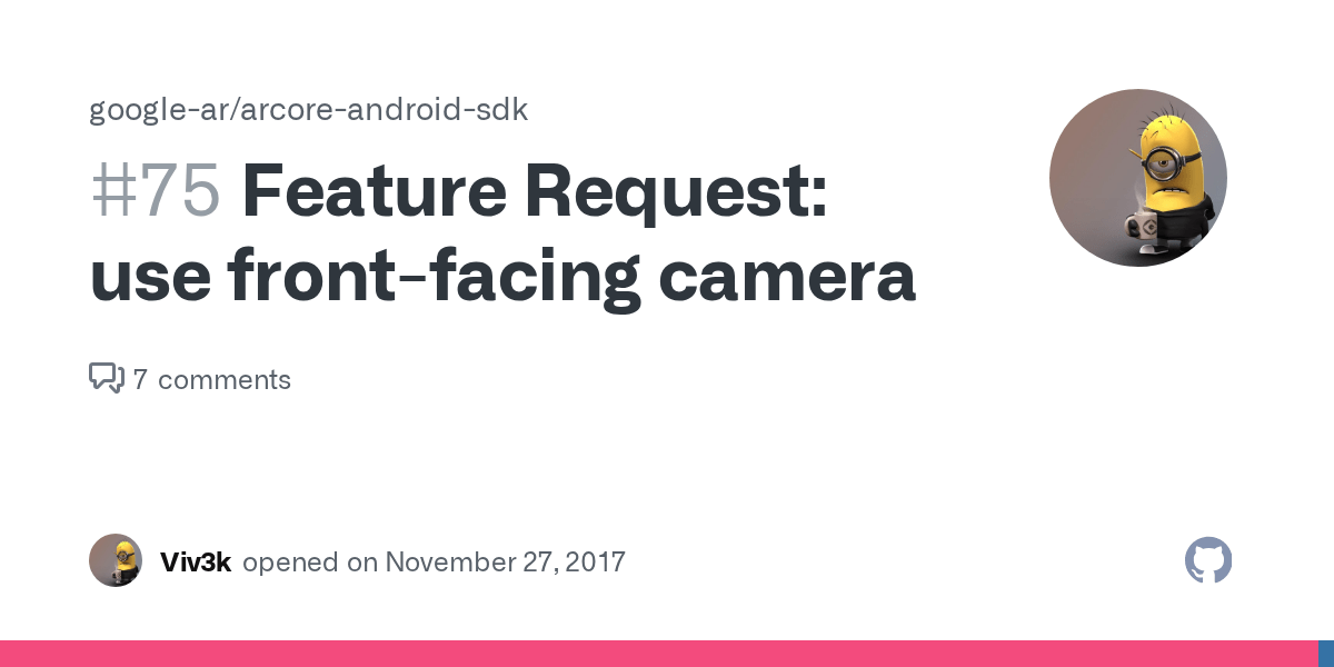 Feature Request use frontfacing camera · Issue 75 · googlear/arcore