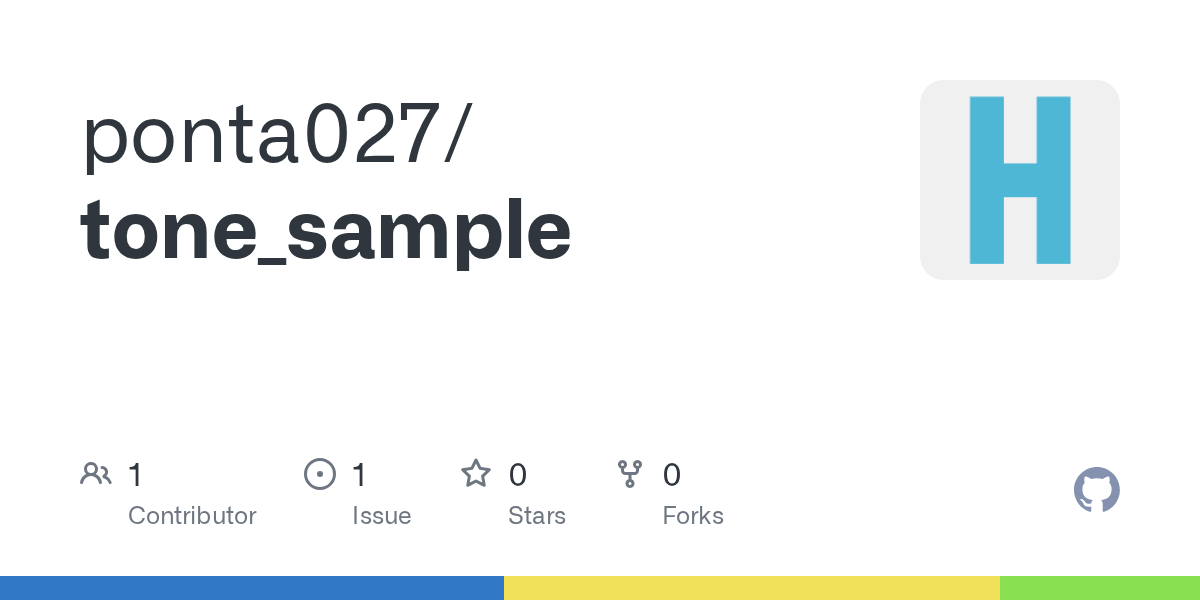 GitHub - ponta027/tone_sample