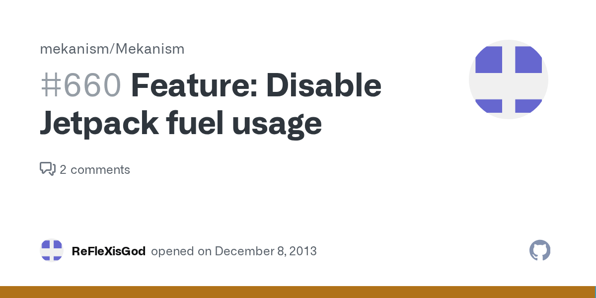 Feature Disable Jetpack fuel usage · Issue 660 · mekanism/Mekanism