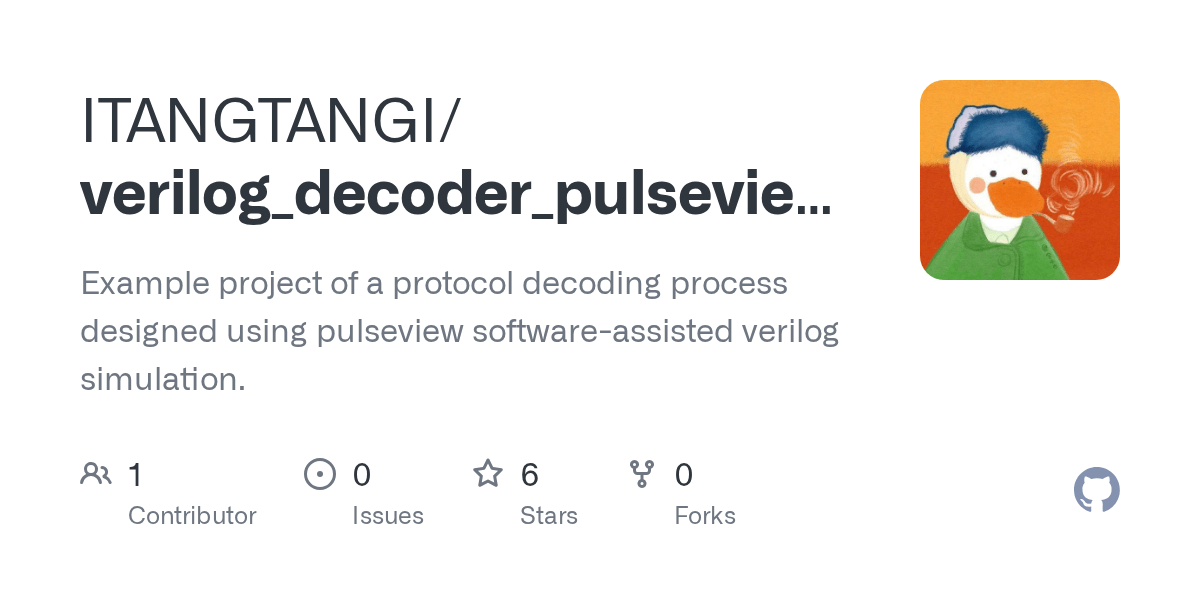 GitHub ITANGTANGI/verilog_decoder_pulseview Example project of a