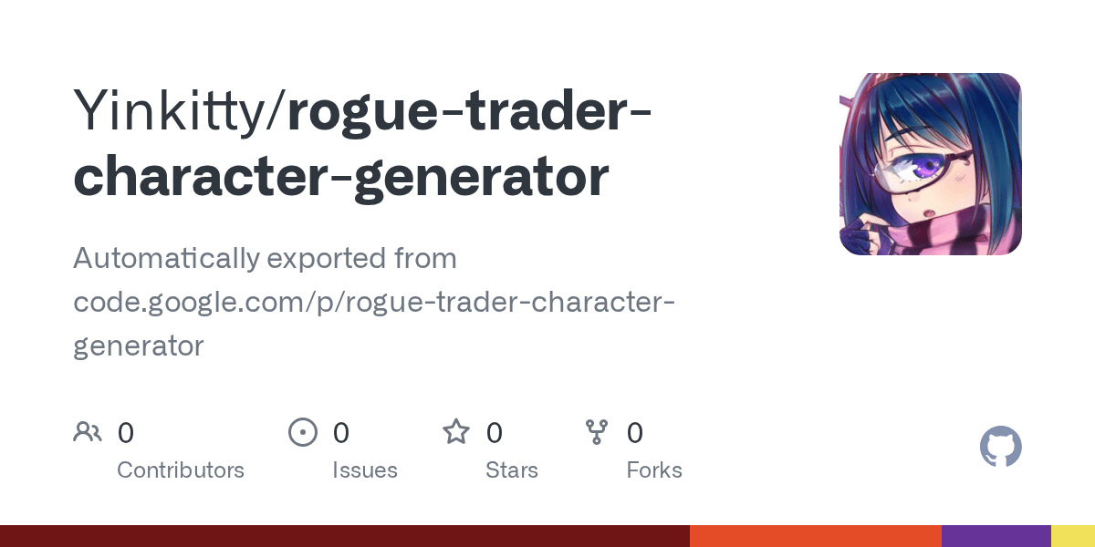 GitHub Yinkitty/roguetradercharactergenerator Automatically