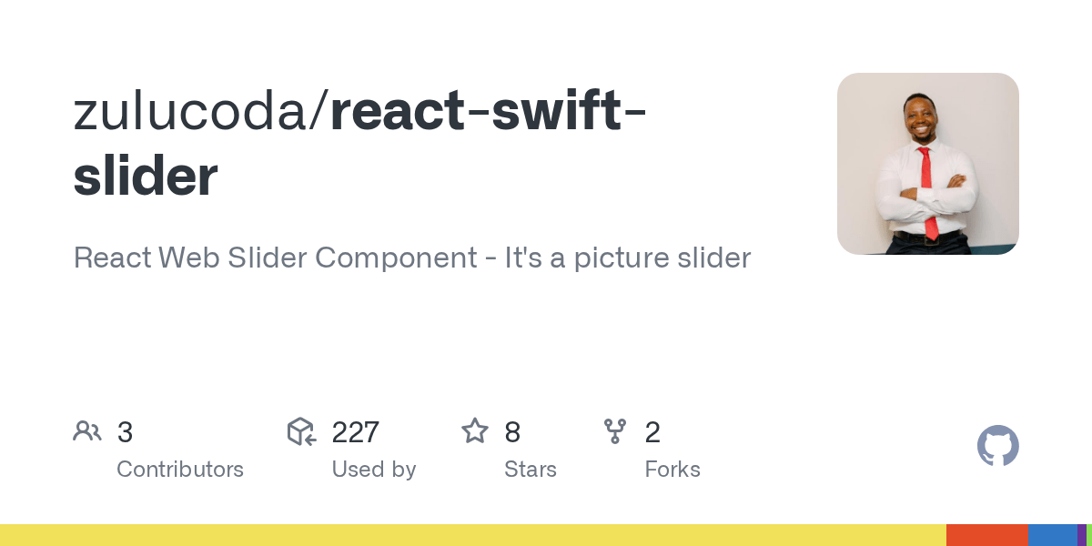 GitHub zulucoda/reactswiftslider React  Slider Component It's