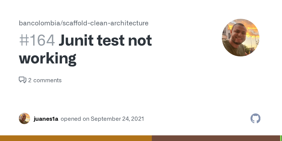 Junit test not working · Issue 164 · bancolombia/scaffoldcleanarchitecture · GitHub