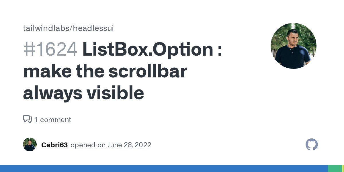 ListBox.Option make the scrollbar always visible · Issue 1624