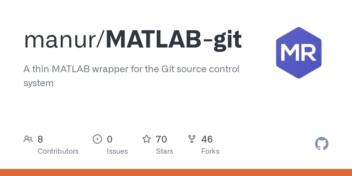GitHub manur/MATLABgit A thin MATLAB wrapper for the Git source control system