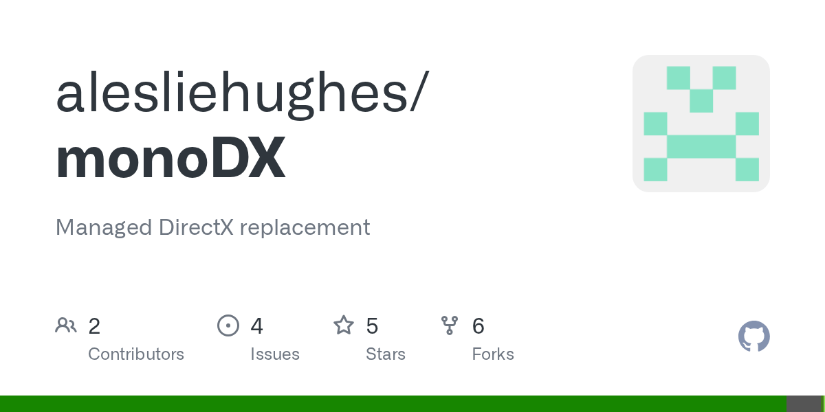 GitHub alesliehughes/monoDX Managed DirectX replacement