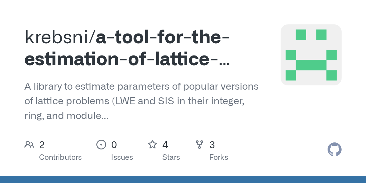 GitHub krebsni/atoolfortheestimationoflatticeparameters A