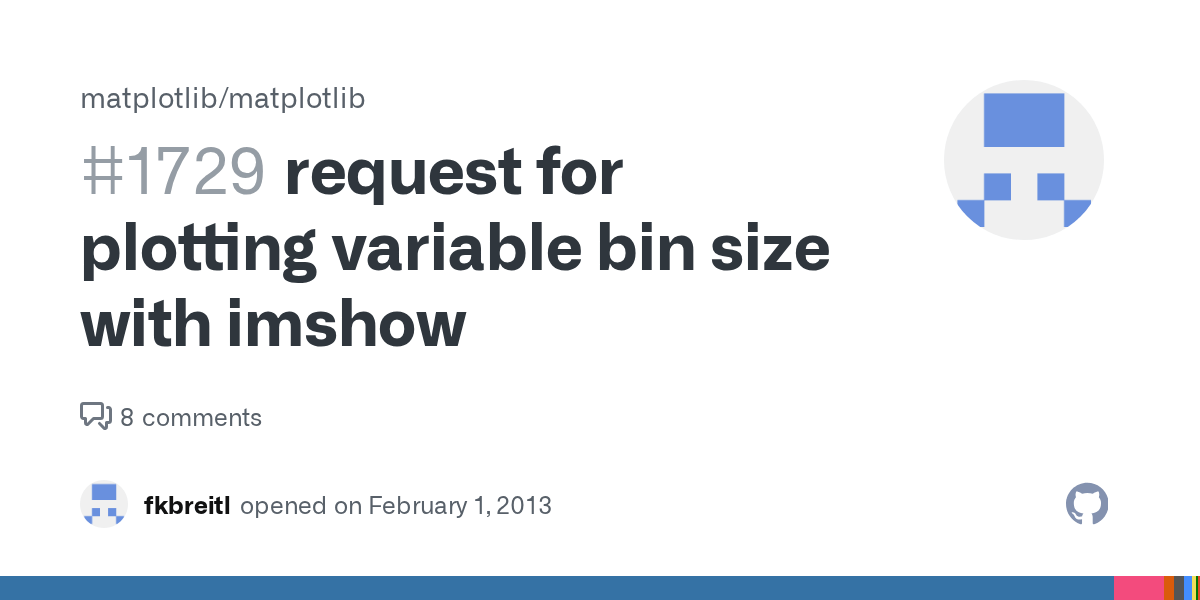 request for plotting variable bin size with imshow · Issue 1729