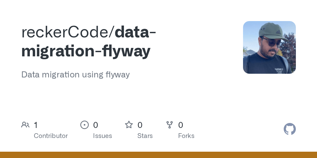 GitHub reckerCode/datamigrationflyway Data migration using flyway