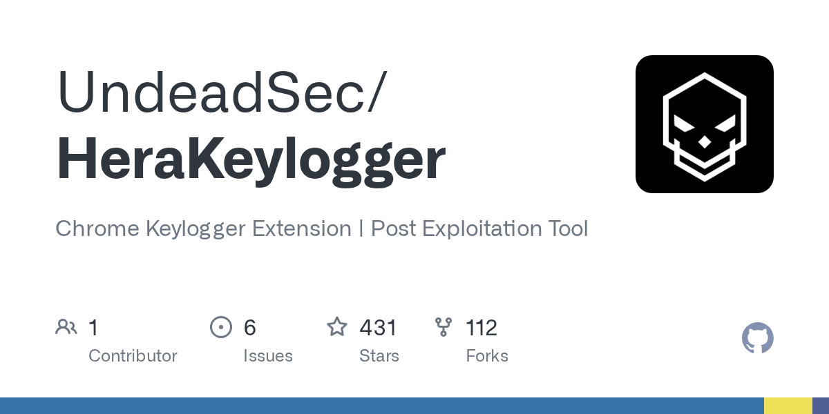 GitHub UndeadSec/HeraKeylogger Chrome Keylogger Extension Post