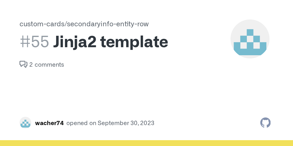 Jinja2 template · Issue 55 · customcards/secondaryinfoentityrow