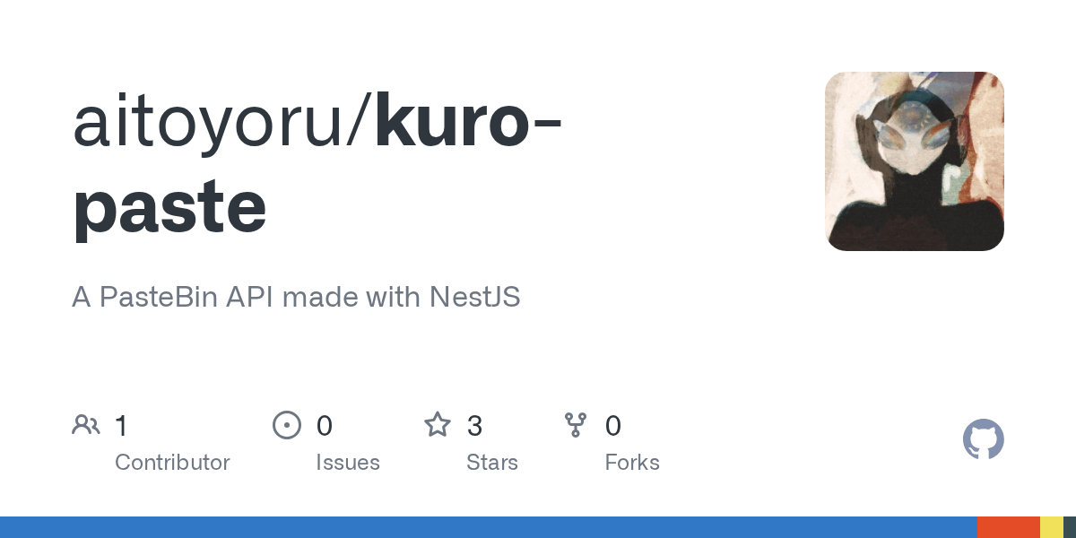 GitHub kurovale/kuropaste A PasteBin API made with NestJS