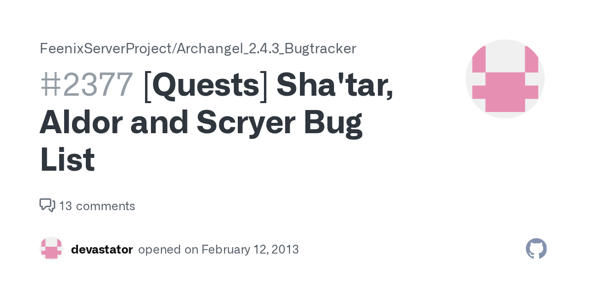 [Quests] Sha'tar, Aldor and Scryer Bug List · Issue 2377