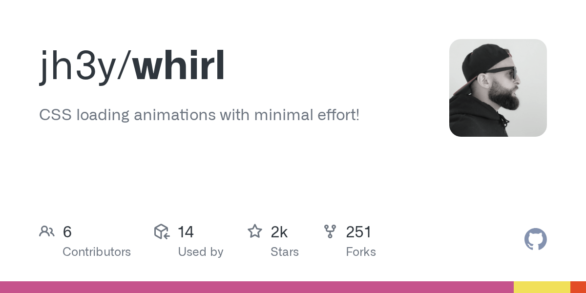 GitHub jh3y/whirl CSS loading animations with minimal