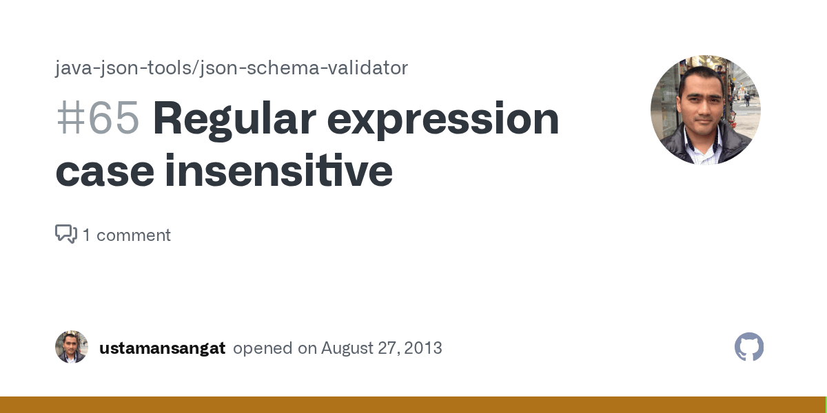 Regular expression case insensitive · Issue 65 · javajsontools/json