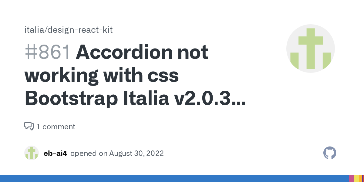 Accordion not working with css Bootstrap Italia v2.0.3 [BUG] · Issue
