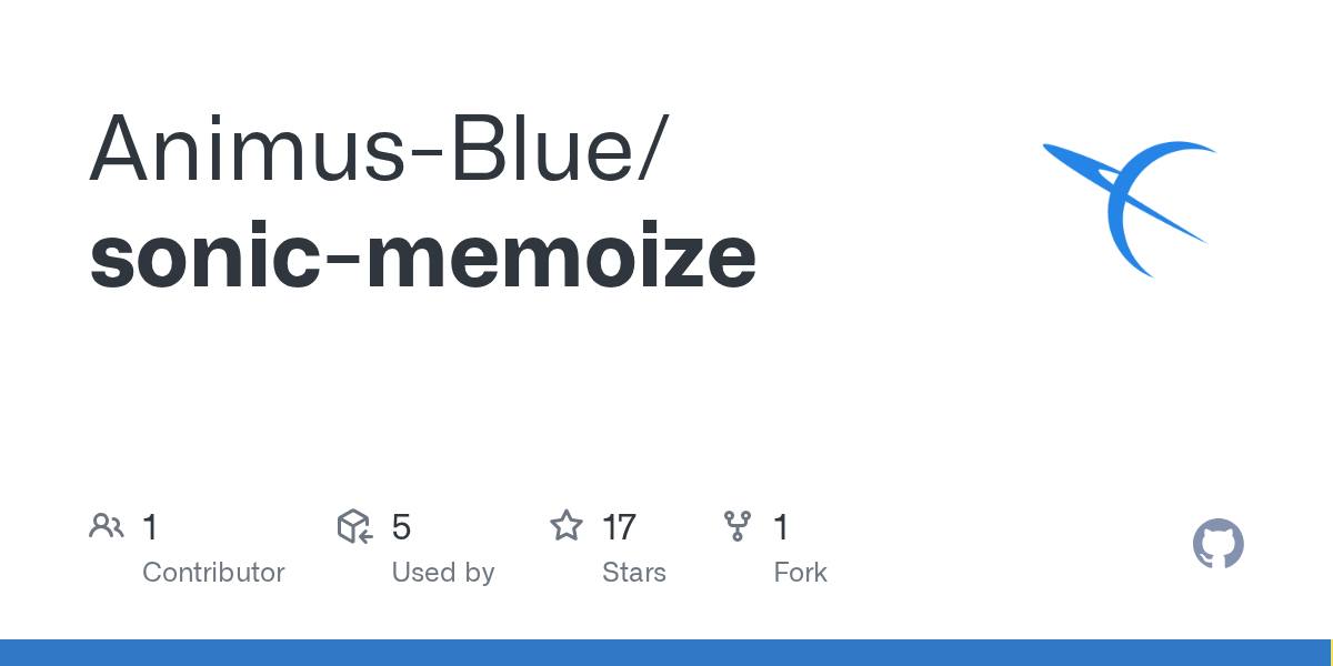 GitHub AnimusBlue/sonicmemoize
