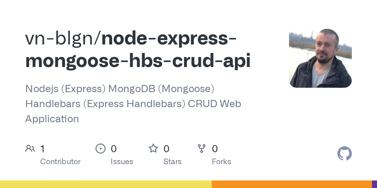 GitHub vnblgn/nodeexpressmongoosehbscrudapi Nodejs (Express