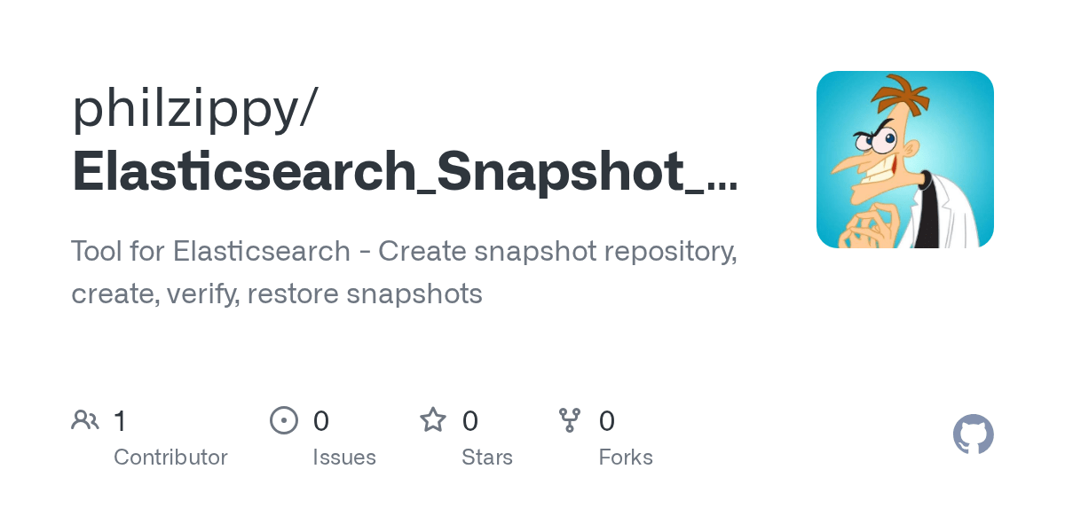 GitHub philzippy/Elasticsearch_Snapshot_Tool Tool for Elasticsearch