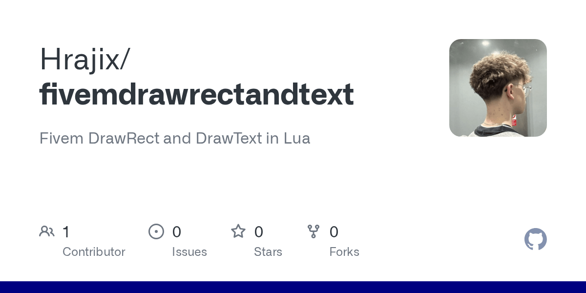 GitHub Hrajix/fivemdrawrectandtext Fivem DrawRect and DrawText in Lua