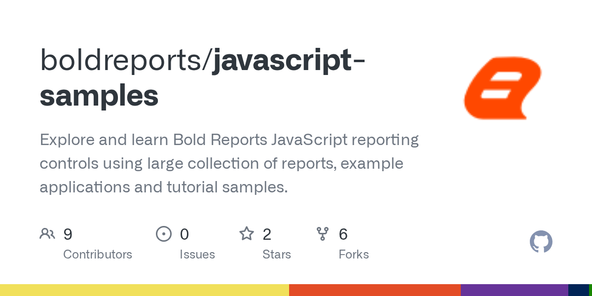 GitHub boldreports/javascriptsamples Explore and learn Bold Reports