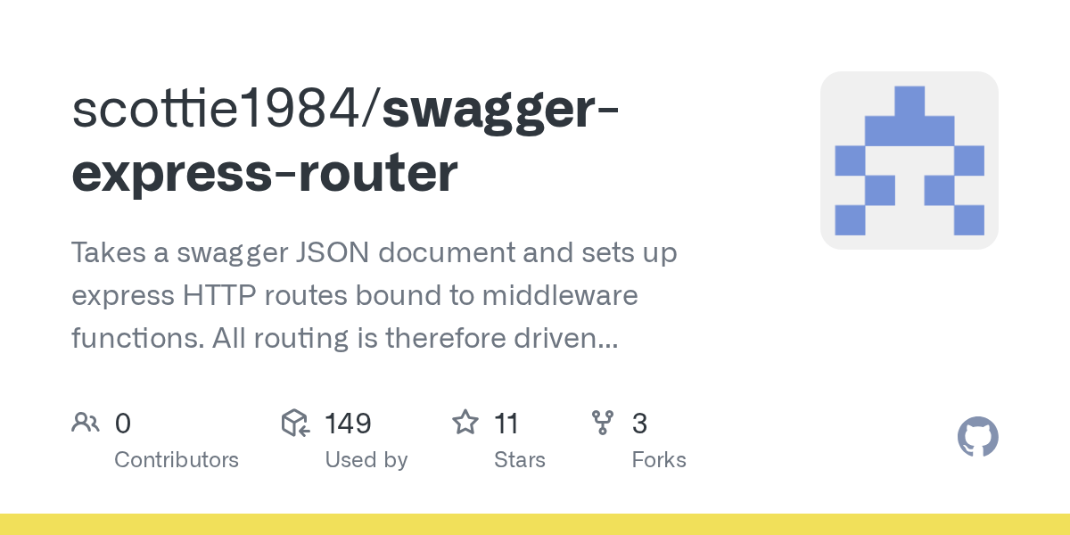 GitHub scottie1984/swaggerexpressrouter Takes a swagger JSON