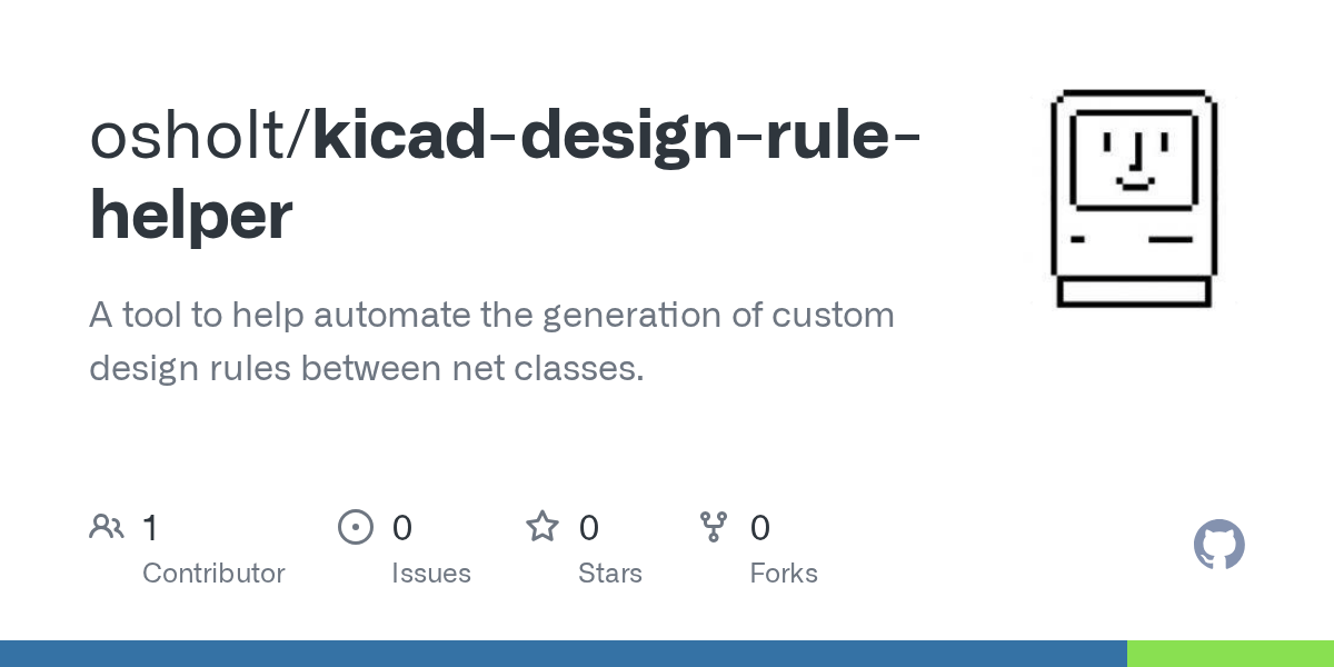 GitHub osholt/kicaddesignrulehelper A tool to help automate the