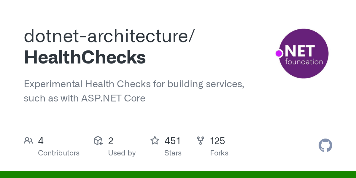 GitHub Experimental Health Checks