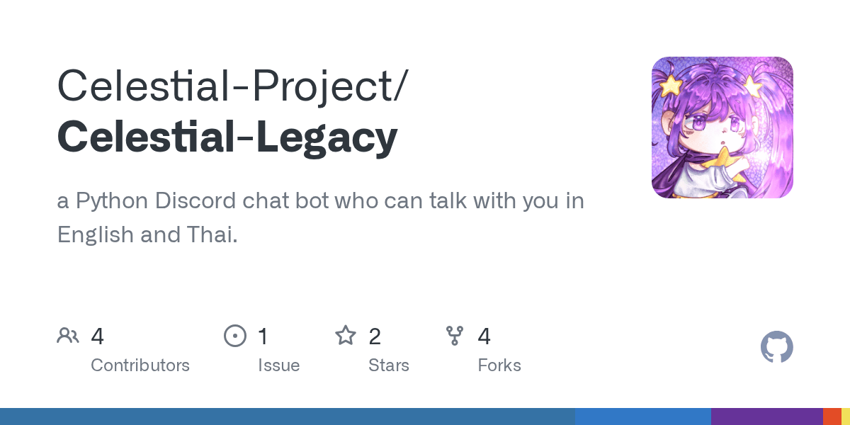 GitHub CelestialProject/CelestialLegacy a Python Discord chat bot
